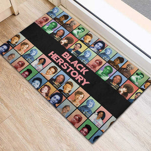 Afro Black Herstory Rubber Doormat African Women History