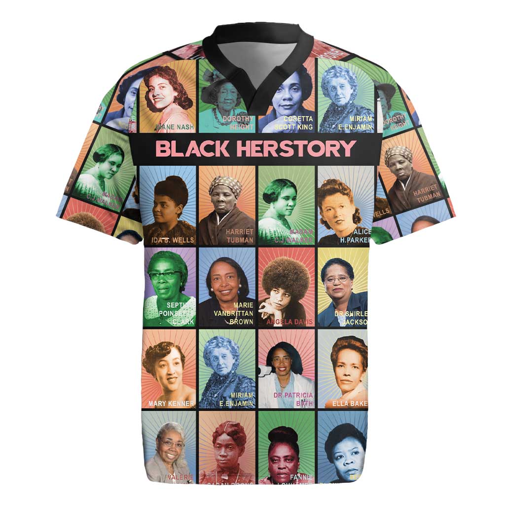 Afro Black Herstory Rugby Jersey African Women History