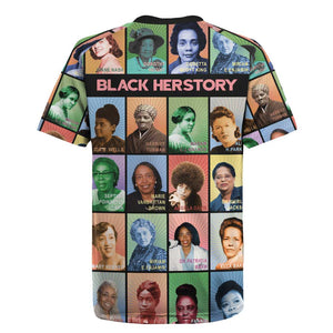 Afro Black Herstory Rugby Jersey African Women History