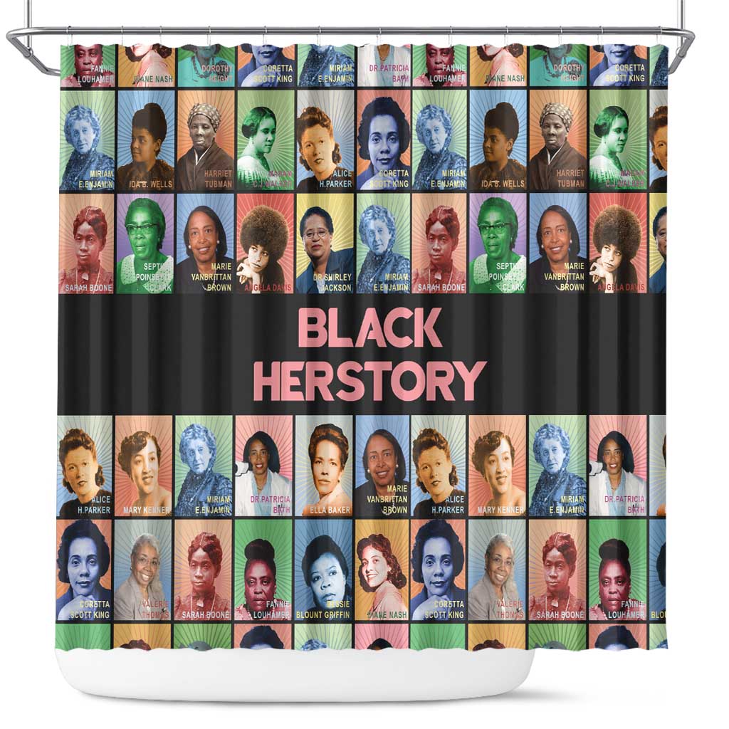 Afro Black Herstory Shower Curtain African Women History