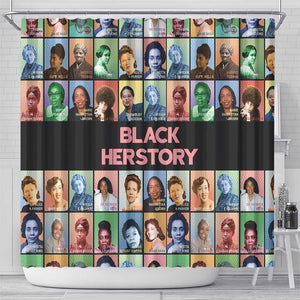 Afro Black Herstory Shower Curtain African Women History