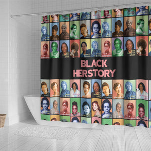 Afro Black Herstory Shower Curtain African Women History