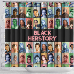 Afro Black Herstory Shower Curtain African Women History