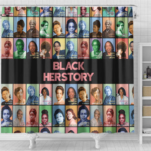 Afro Black Herstory Shower Curtain African Women History