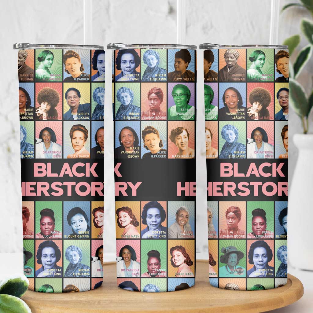 Afro Black Herstory Skinny Tumbler African Women History