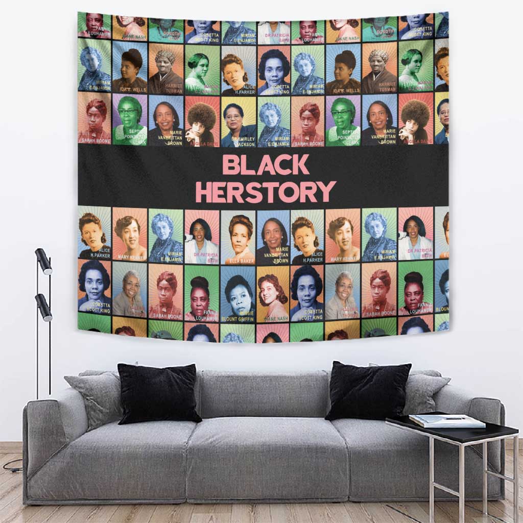 Afro Black Herstory Tapestry African Women History