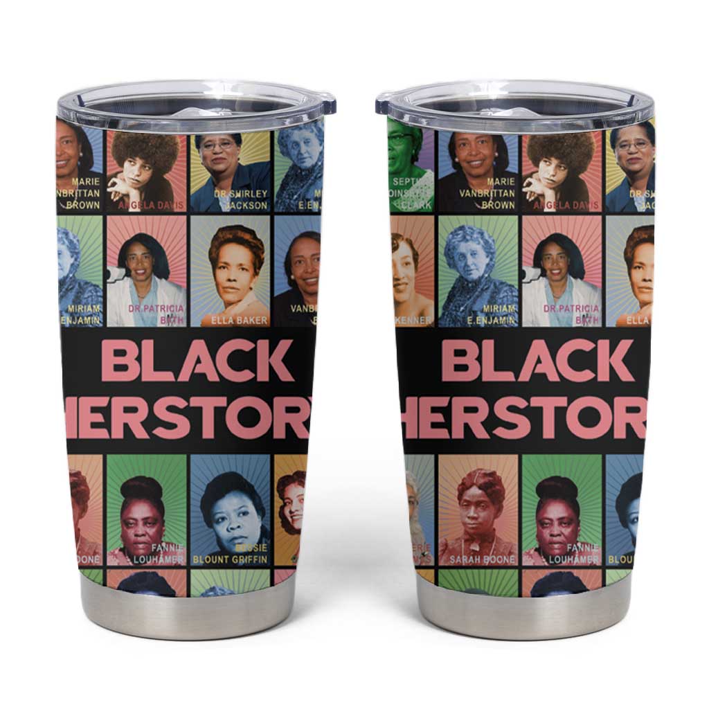 Afro Black Herstory Tumbler Cup African Women History