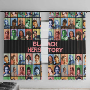 Afro Black Herstory Window Curtain African Women History