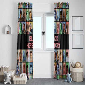 Afro Black Herstory Window Curtain African Women History