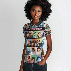 Afro Black Herstory Women Polo Shirt African Women History