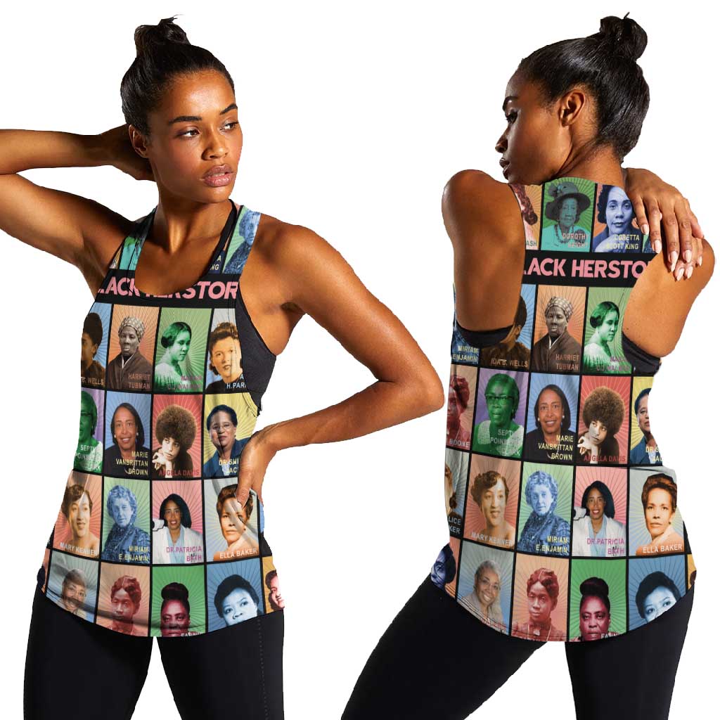 Afro Black Herstory Women Racerback Tank African Women History