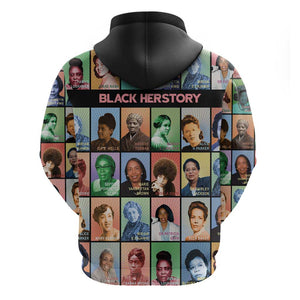 Afro Black Herstory Zip Hoodie African Women History