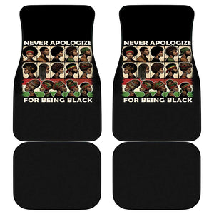 Never Apologize for Being Black Car Mats African Pride