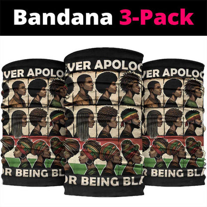 Never Apologize for Being Black Neck Gaiter African Pride DT03