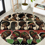 Never Apologize for Being Black Round Carpet African Pride