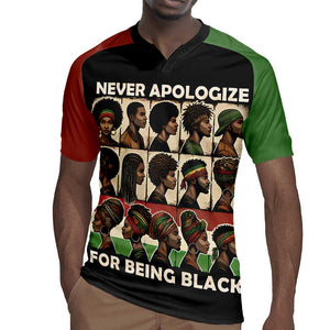 Never Apologize for Being Black Rugby Jersey African Pride