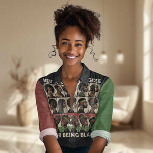 Never Apologize for Being Black Women Casual Shirt African Pride