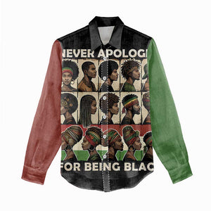 Never Apologize for Being Black Women Casual Shirt African Pride