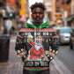 Ho Ho Ho Hold My Beer Santa Afro Hoodie Christmas Beer