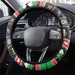 Ho Ho Ho Hold My Beer Santa Afro Steering Wheel Cover Christmas Beer