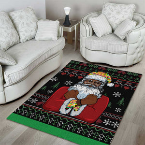 Santa Claus African Christmas Area Rug Traditional Costume