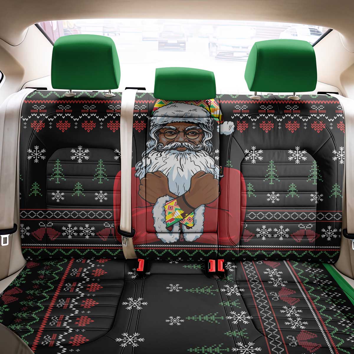 Santa Claus African Christmas Back Car Seat Cover Traditional Costume
