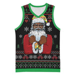 Santa Claus African Christmas Basketball Jersey Traditional Costume DT03