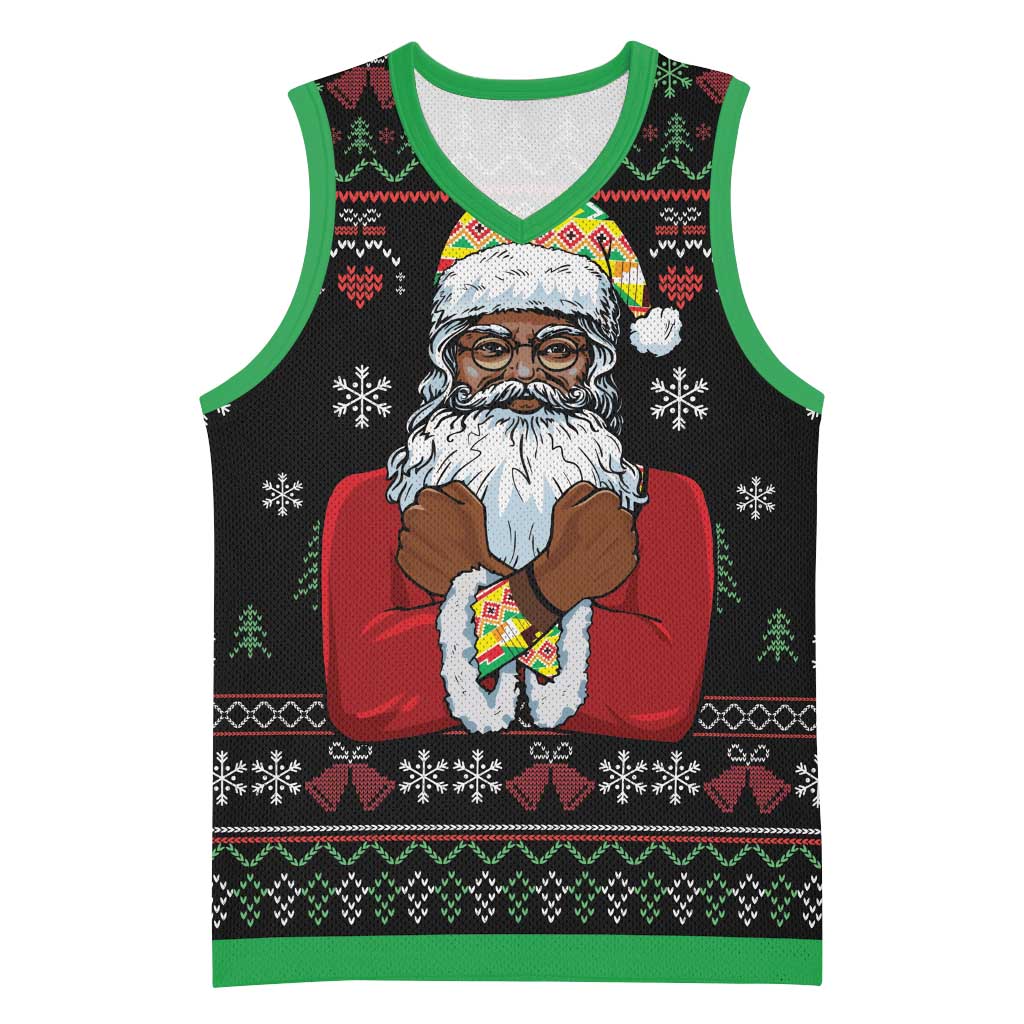 Santa Claus African Christmas Basketball Jersey Traditional Costume DT03