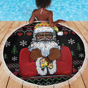 Santa Claus African Christmas Beach Blanket Traditional Costume