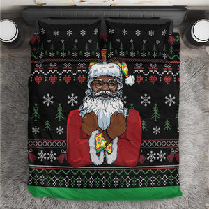 Santa Claus African Christmas Bedding Set Traditional Costume