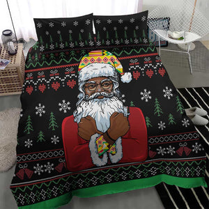 Santa Claus African Christmas Bedding Set Traditional Costume