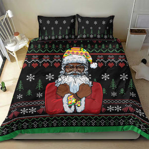 Santa Claus African Christmas Bedding Set Traditional Costume