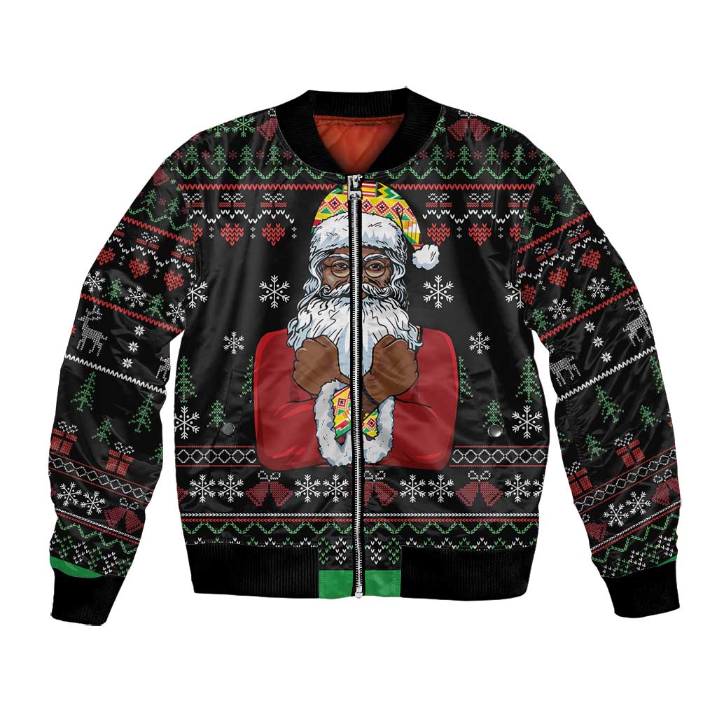 Santa Claus African Christmas Bomber Jacket Traditional Costume