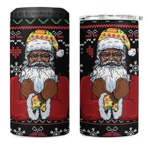 Santa Claus African Christmas 4 in 1 Can Cooler Tumbler Traditional Costume