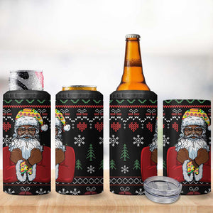 Santa Claus African Christmas 4 in 1 Can Cooler Tumbler Traditional Costume