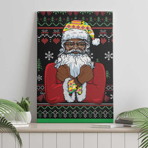 Santa Claus African Christmas Canvas Wall Art Traditional Costume