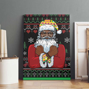 Santa Claus African Christmas Canvas Wall Art Traditional Costume