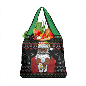 Santa Claus African Christmas Grocery Bag Traditional Costume