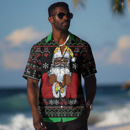 Santa Claus African Christmas Hawaiian Shirt Traditional Costume