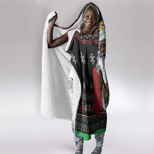 Santa Claus African Christmas Hooded Blanket Traditional Costume