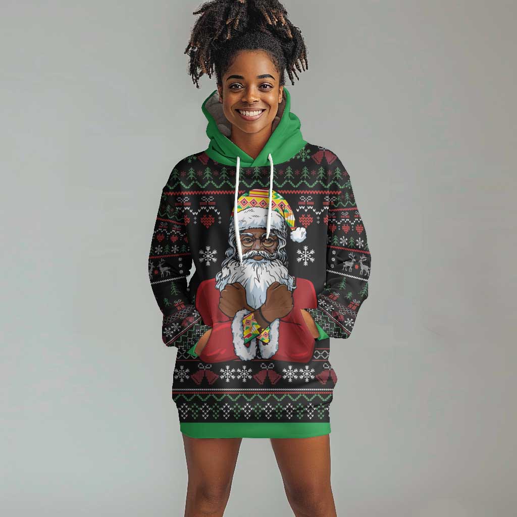 Santa Claus African Christmas Hoodie Dress Traditional Costume