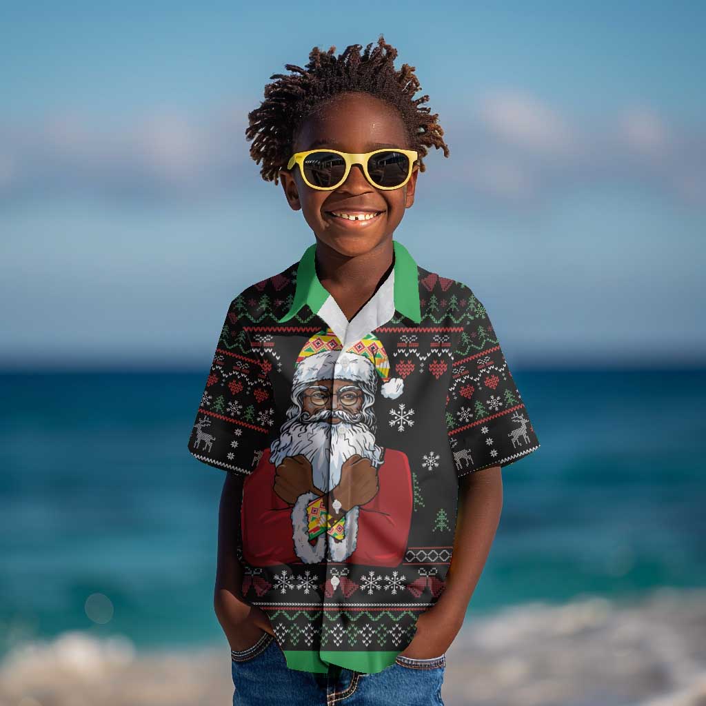 Santa Claus African Christmas Kid Hawaiian Shirt Traditional Costume