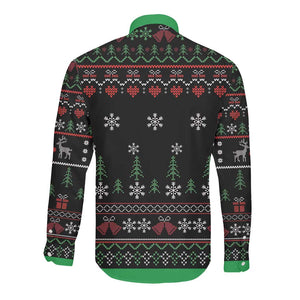 Santa Claus African Christmas Long Sleeve Button Shirt Traditional Costume