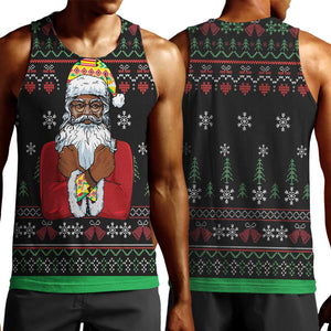 Santa Claus African Christmas Men Tank Top Traditional Costume