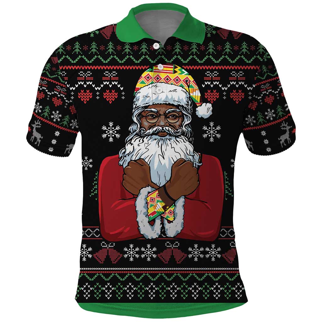 Santa Claus African Christmas Polo Shirt Traditional Costume