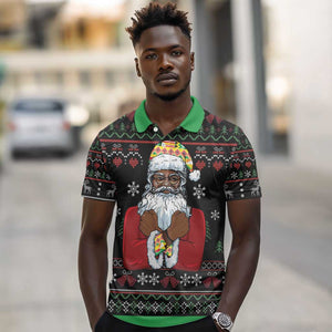 Santa Claus African Christmas Polo Shirt Traditional Costume