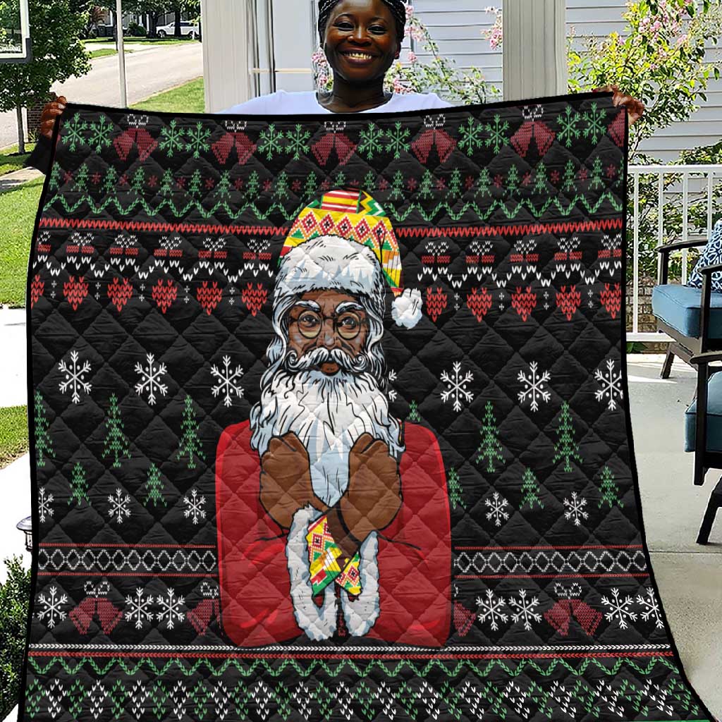 Santa Claus African Christmas Quilt Traditional Costume