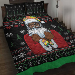 Santa Claus African Christmas Quilt Bed Set Traditional Costume