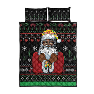 Santa Claus African Christmas Quilt Bed Set Traditional Costume