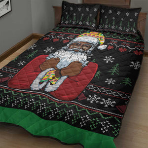 Santa Claus African Christmas Quilt Bed Set Traditional Costume